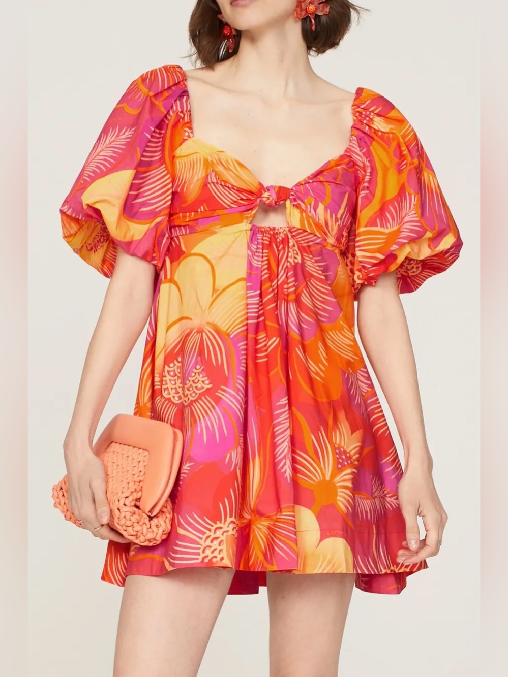 Farm Rio Summer Garden Ombré Mini Dress Size Large